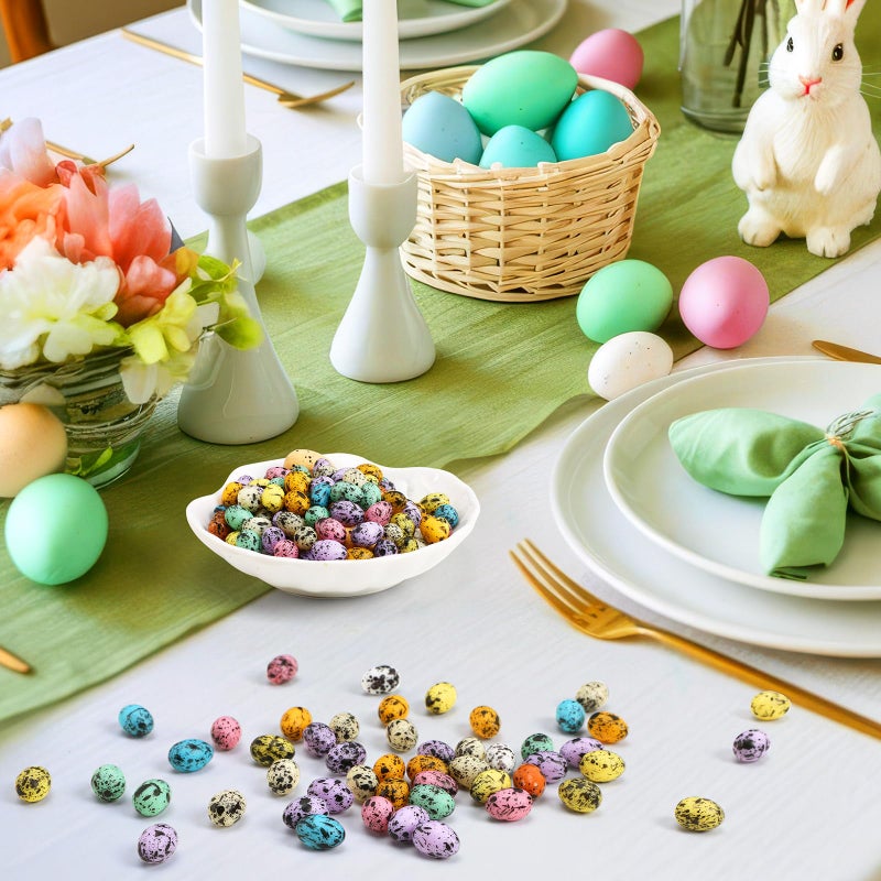 DTOFOOT 100 Pcs Mini Resin Easter Eggs,Small Decorative Eggs with Speckled Design for Easter Tree, Table Centerpieces Festive Home DÃ©cor - Image 2