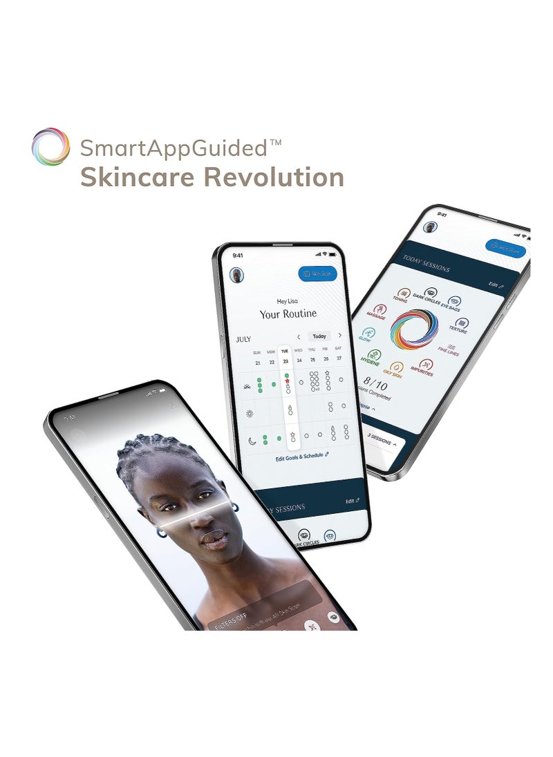 Smart App Guided Microcurrent Facial Lifter | 6 In 1 | Face Lifter | Face And Jaw Line Trainer | Face Tightening | Anti-Aging Device | Micro Current Against Wrinkles | Couple