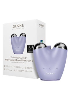 GESKE Smart App Guided Microcurrent Facial Lifter | 6 In 1 | Face Lifter | Face And Jaw Line Trainer | Face Tightening | Anti-Aging Device | Micro Current Against Wrinkles | Couple  - Image 1