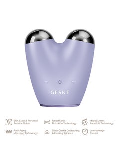 GESKE Smart App Guided Microcurrent Facial Lifter | 6 In 1 | Face Lifter | Face And Jaw Line Trainer | Face Tightening | Anti-Aging Device | Micro Current Against Wrinkles | Couple  - Image 2