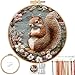 FONNUY Funny Squirrel Floral Embroidery Kit Cross Stitch Kits for Beginners Handmade Crafts with Printed Patterns for Beginner Adults Easy to Follow Color Thread Needlework 8 Hoop Happy - Image 2
