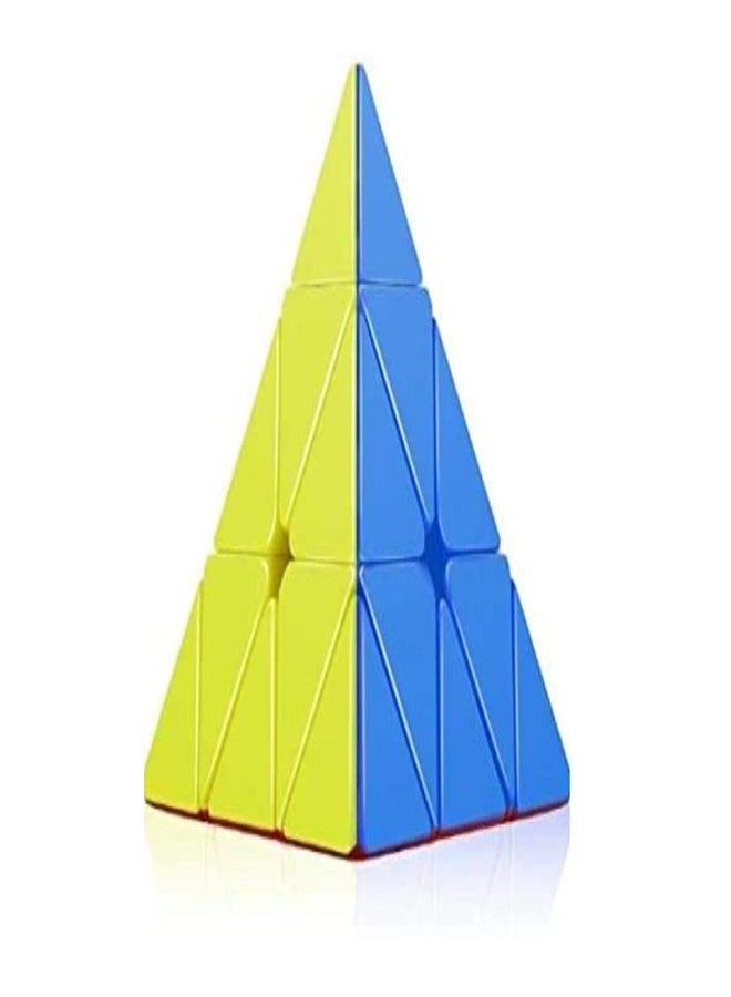 RPC99 Pyramid Cube 3x3 High Speed Cube Stickerless Triangle Pyraminx Puzzle Cube Speedcube Puzzle Magic Triangle Pyramid Cube Toy Multicolor - Image 1