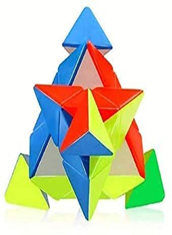 RPC99 Pyramid Cube 3x3 High Speed Cube Stickerless Triangle Pyraminx Puzzle Cube Speedcube Puzzle Magic Triangle Pyramid Cube Toy Multicolor - Image 3