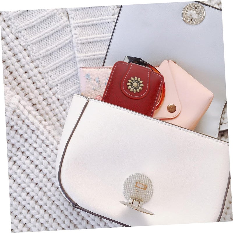 Didiseaon PU Leather Lipstick Pouch with Built in Mirror Red Portable Lip Gloss Carrying Case for Women Travel Vanity Gift Cosmetic Organizer - Image 3