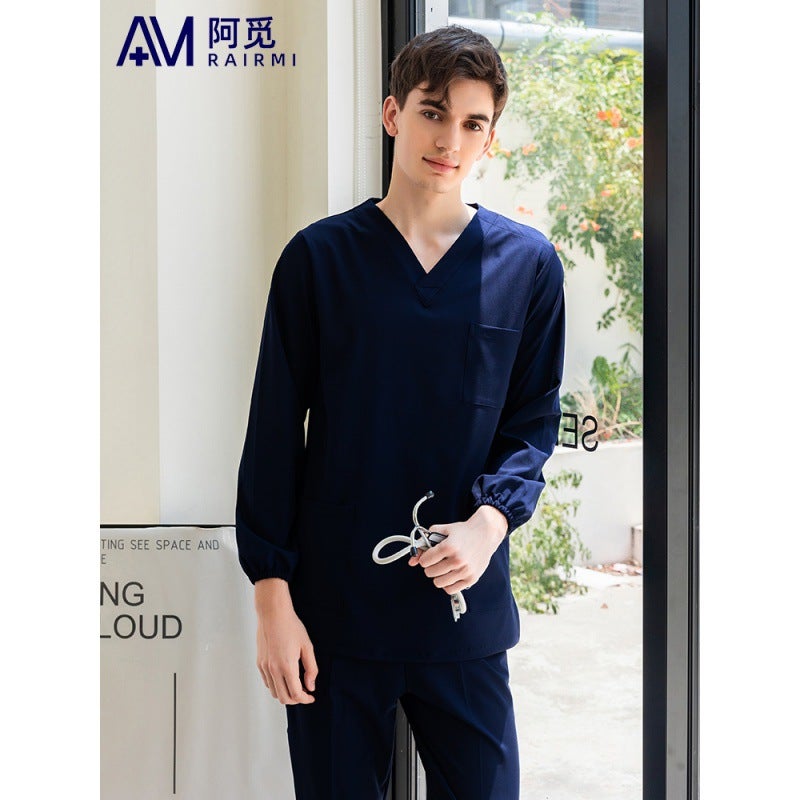 Stretch Medical Clothes Wash Clothes Women'S Brush Hand Clothes Medical Room Dentistry Stomatology Hospital Doctor Split Suit Work Clothes - Image 1