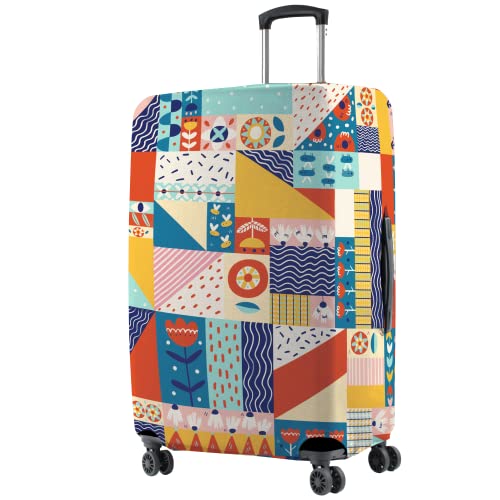 Nasher Miles Polyester 75 (28 Inch) Large Protective Luggage Cover - Flower Design - Image 1