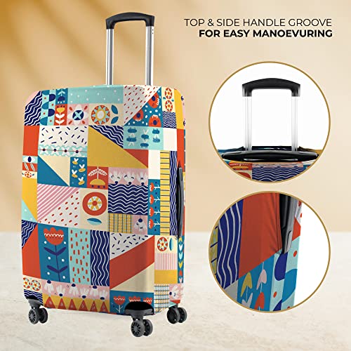 Nasher Miles Polyester 75 (28 Inch) Large Protective Luggage Cover - Flower Design - Image 4