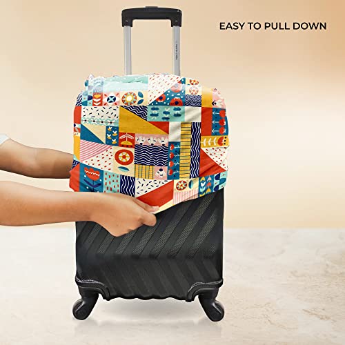 Nasher Miles Polyester 75 (28 Inch) Large Protective Luggage Cover - Flower Design - Image 3
