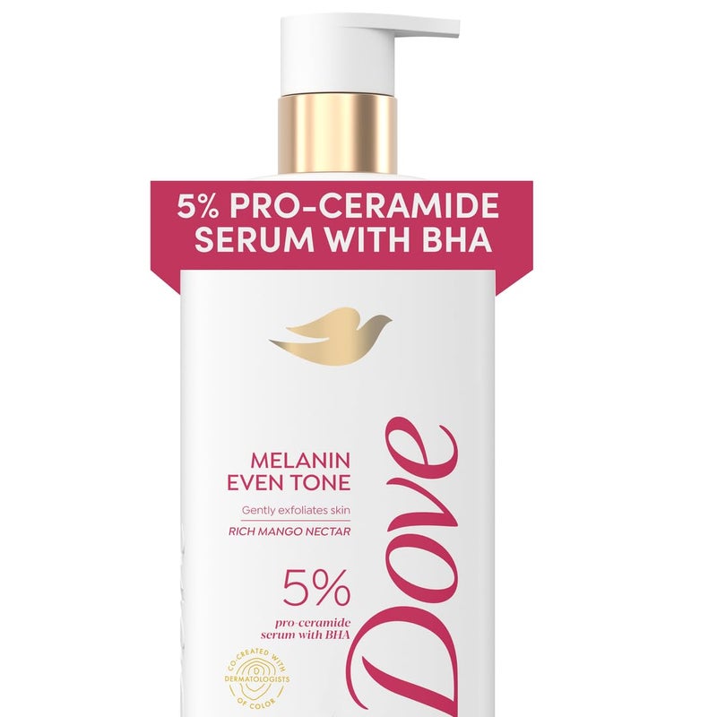 Dove Exfoliating Body Wash Melanin Even Tone Promotes Even Skin Tone 5% pro-ceramide serum with BHA 18.5 oz - Image 1
