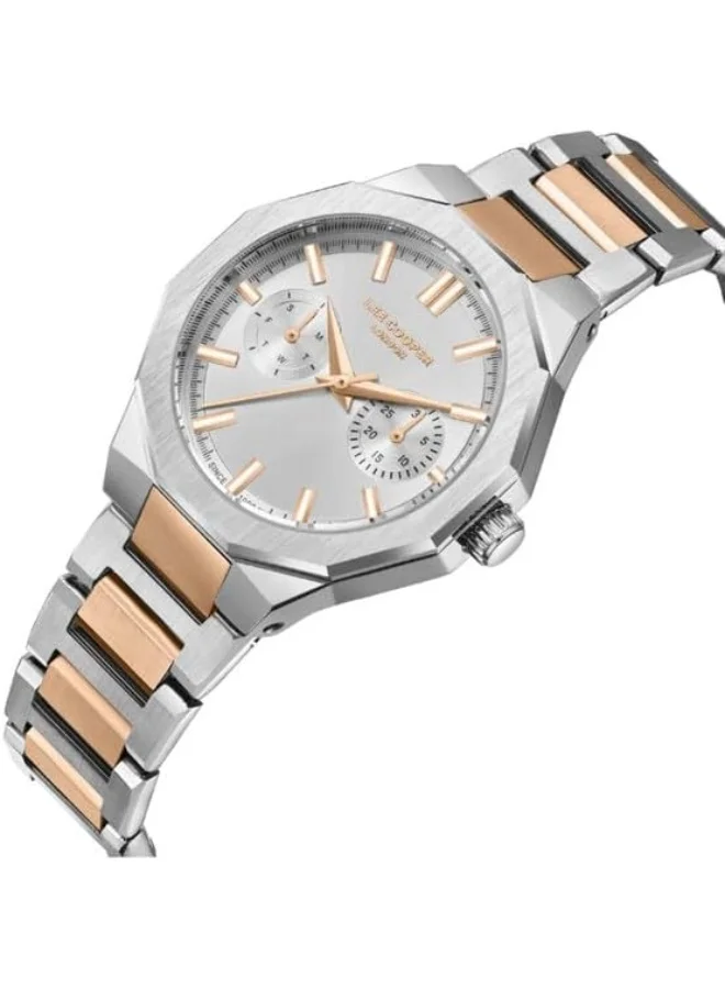 Lee Cooper Lee Cooper Women's VX36E1 Movement Watch, Multi Function Display and Metal Strap - LC08019.530, Silver