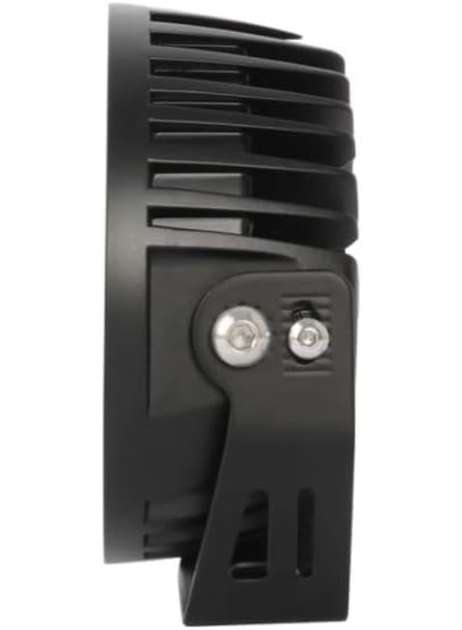 LED Work Light, 12V Powerful Spotlight with Black Aluminum Housing, Round Flood Beam Driving Lamp for Off-Road Vehicles - Image 2