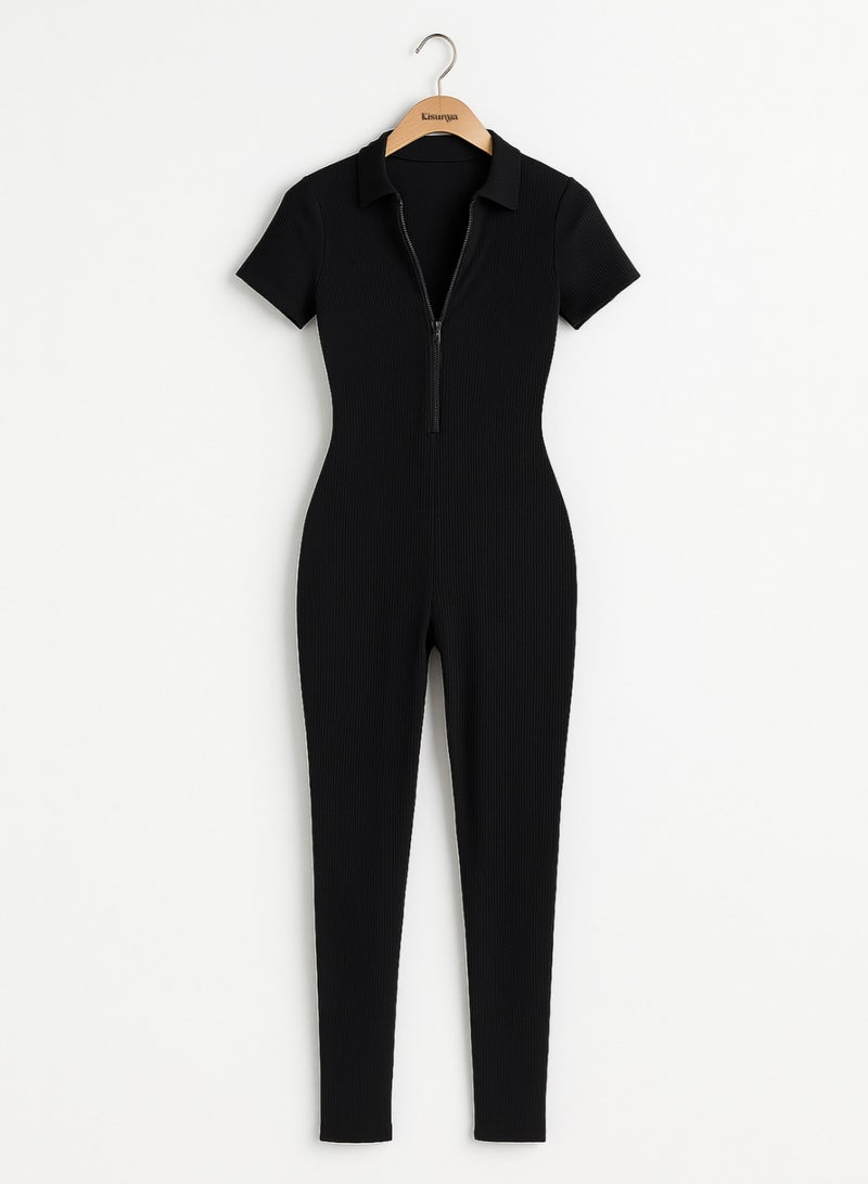Kisunya SALES! Women’s Athletic Jumpsuit with Zipper Closure – Slim Fit One-Piece Sports Bodysuit, Stretchy and Breathable Activewear for Gym, Running, Yoga, and Workout Sessions - Image 2