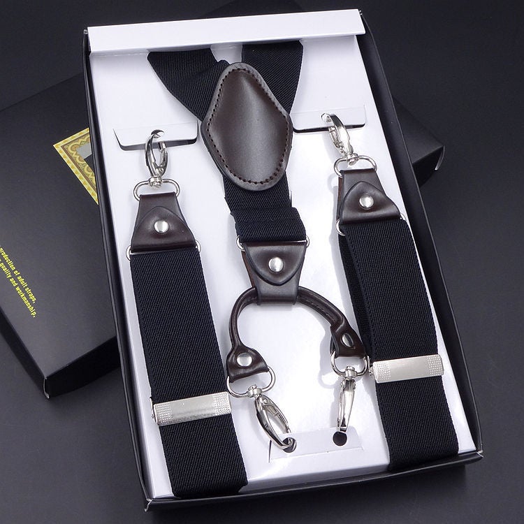 general Men's Adjustable Polyester Suspenders with Clips and Cross Back Boxed - Image 5