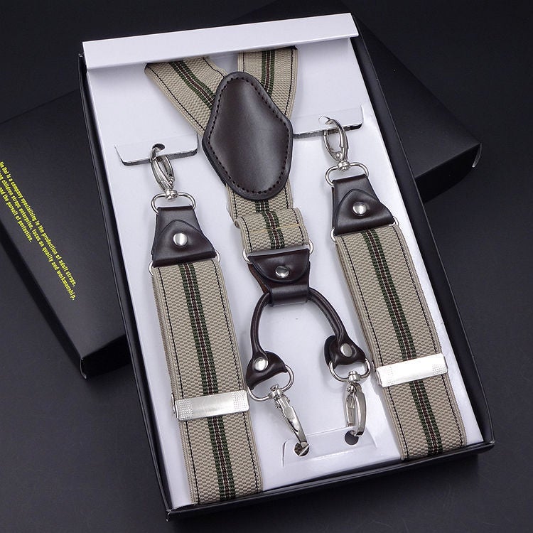 general Men's Adjustable Polyester Suspenders with Clips and Cross Back Boxed - Image 3