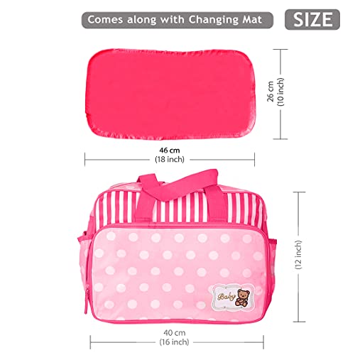 PACKNBUY Tote Diaper Bag for Mothers for Travel with Changing Mat, Maternity Bag, Hospital Bag for Delivery Women with Multiple Pockets to Organize Newborn Baby Products (Pink) - Image 2