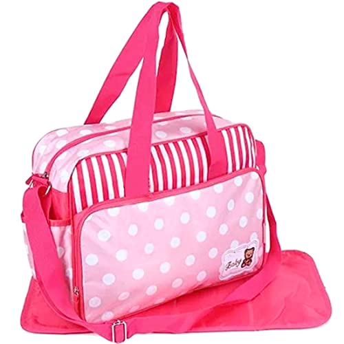 PACKNBUY Tote Diaper Bag for Mothers for Travel with Changing Mat, Maternity Bag, Hospital Bag for Delivery Women with Multiple Pockets to Organize Newborn Baby Products (Pink) - Image 1