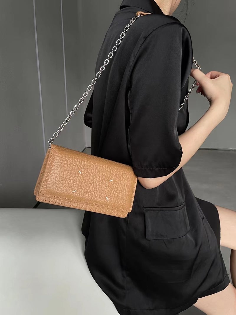 High-Grade First Layer Cowhide Elephant Pattern Women'S Crossbody Bag New Niche All-Match Chain Shoulder Bag Underarm Small Bag - Image 3