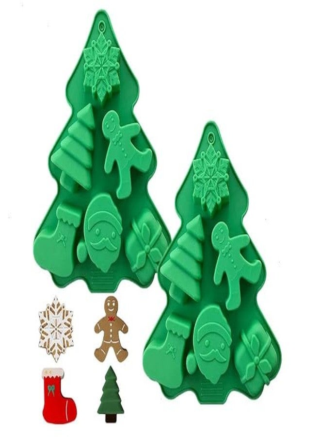 MARHABA TRADERS Christmas Silicone Molds,No-Stick Xmas Silicone Cake Baking Molds for Making Holiday Chocolate Candy,Handmade Soap,Candles,Bath Bombs,Fondant,Cake,Ice Cubes,Candles,Jello - Image 1