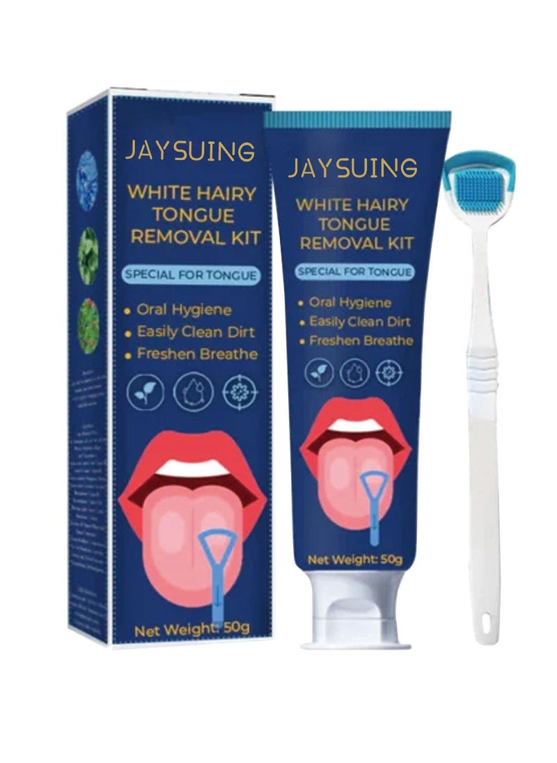 Jaysuing 50g Tongue Cleaning Kit Tongue Brush Tongue Cleaning Oral Care Removes Odor and Freshens Breath  - Image 5
