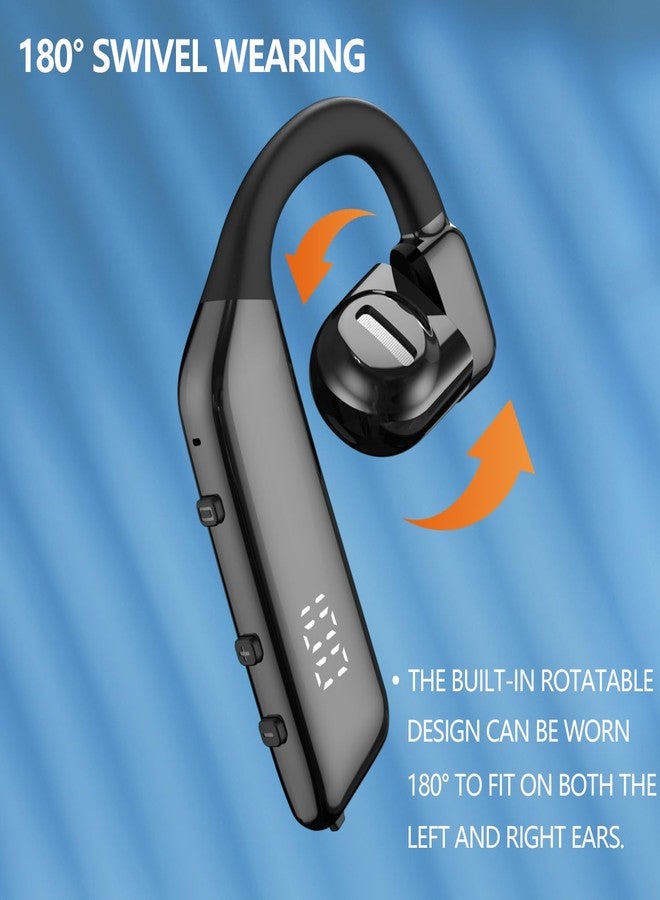 AIYIBEN Bluetooth earpiece V5.3 Single Ear Bluetooth Headset, with Noise Cancellation and Microphone Compatible, Talk time of 30 Hours Bluetooth Phone Headset, Available for iPhone and Android. - Image 4
