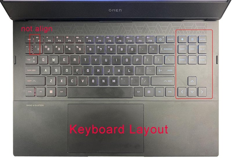 OJOS Premium Keyboard Cover For Hp Omen 16.1 16T-Wf000 16-Wf0097Nr 16-Wd0063DX 16Z-XD000 16Z-Xf000 16-Xf0033DX 16-Xf0087Nr 16T-K000 16-K0013DX 16-U0097Nr 16T-U000 16-B1747Nr 16-N000 16-N0797Nr, Grey - Image 2
