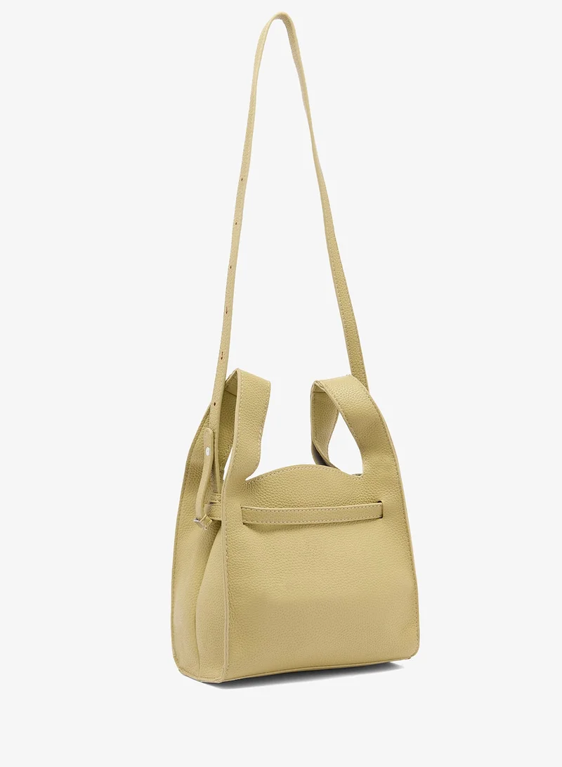 Ella Green bucket bag with silver accent crossbody for Women | Best Price UAE