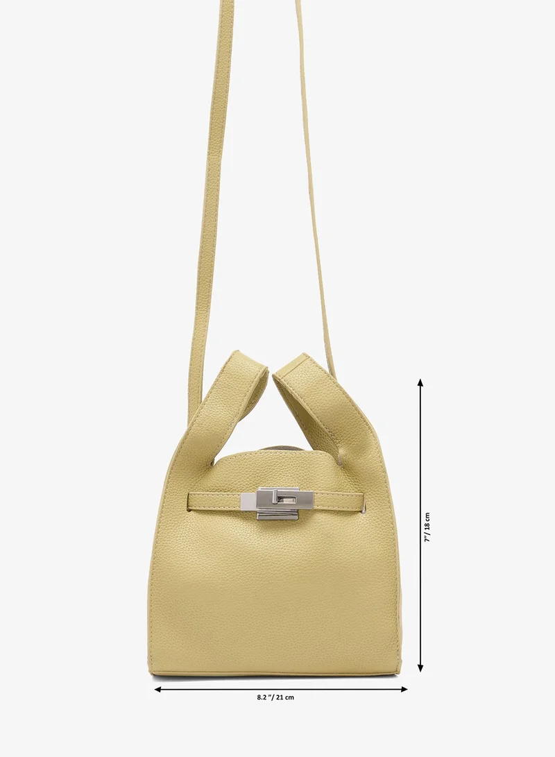 Ella Green bucket bag with silver accent crossbody for Women | Best Price UAE