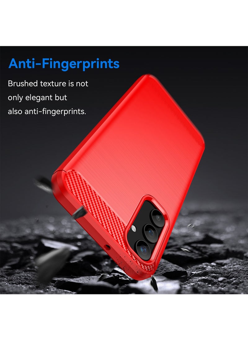 Generic - Samsung Galaxy A25 5G Cell phone Case Cover Shock-Absorption Flexible TPU Rubber Protective Back Cover Mobile Phone Accessories for Samsung Galaxy A25 5G (Red) - Image 1