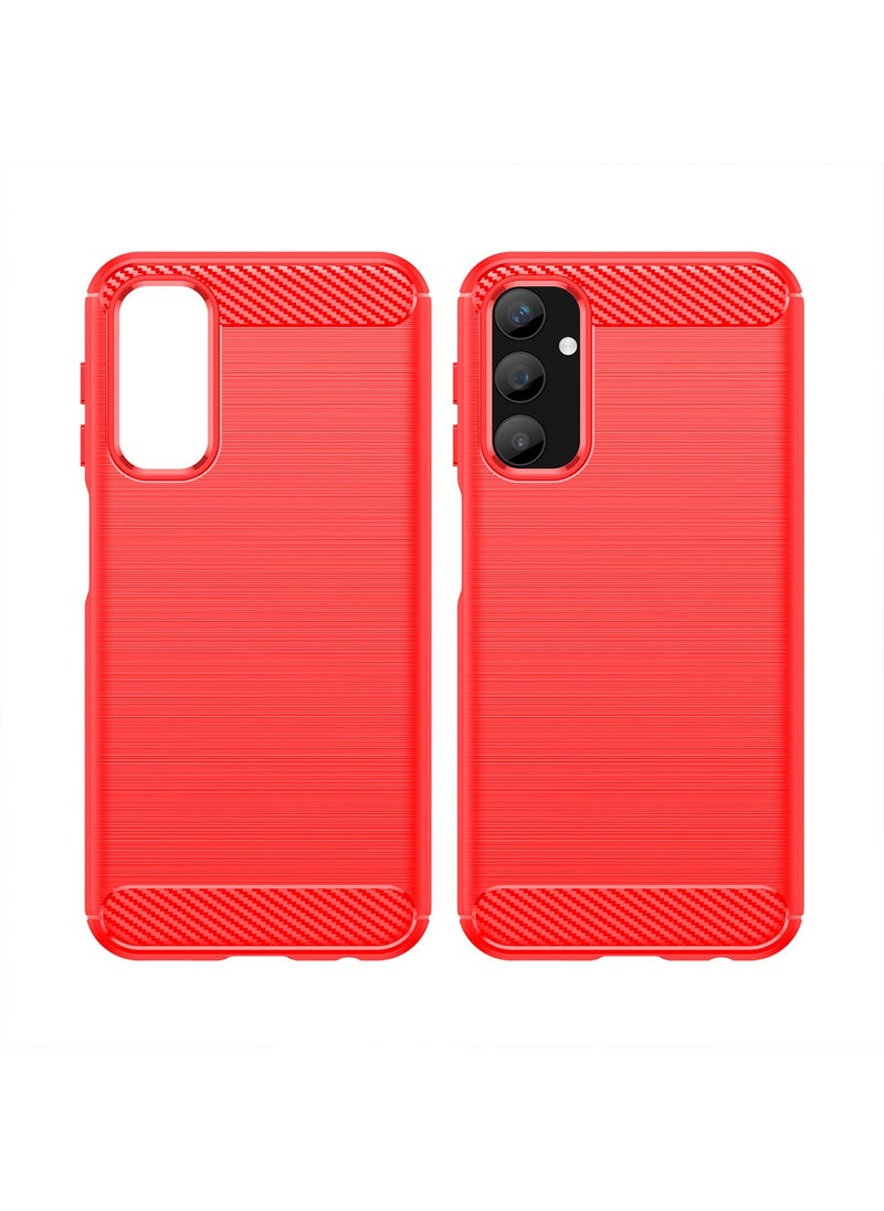 Generic - Samsung Galaxy A25 5G Cell phone Case Cover Shock-Absorption Flexible TPU Rubber Protective Back Cover Mobile Phone Accessories for Samsung Galaxy A25 5G (Red) - Image 1
