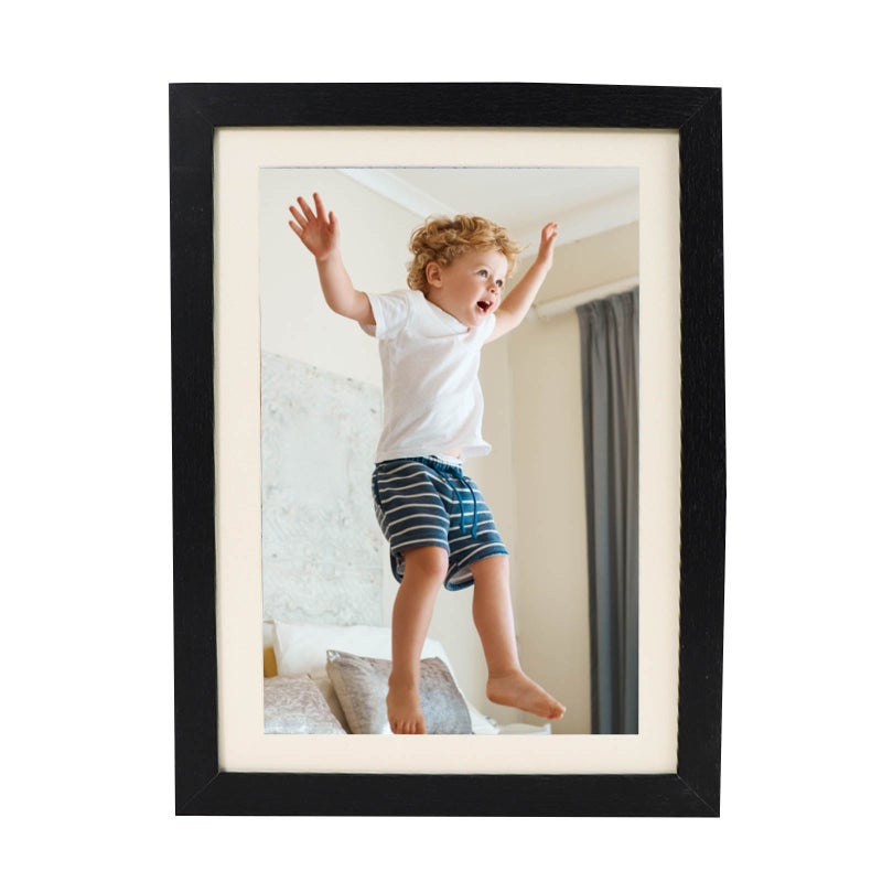 إطار صور خشبي 33×24×3 سم بتصميم أنيق - إطار صور يدوي بأظافر لا تترك علامات للديكور المنزلي، ومشاريع المدرسة، وهدايا للأطفال - Image 1