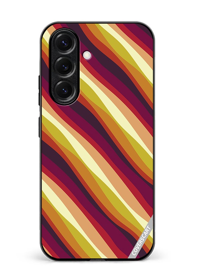 VR CREATIVE Protective Case Cover For Samsung Galaxy A56 Colorful With Curved Lines Pattern2 Design Multicolour
