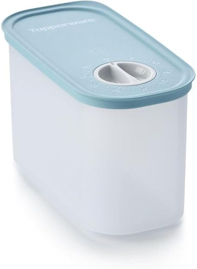 توبروير صندوق تخزين أساسيات الوقت بيضاوي الشكل، سعة 800 مل، شفاف/أزرق