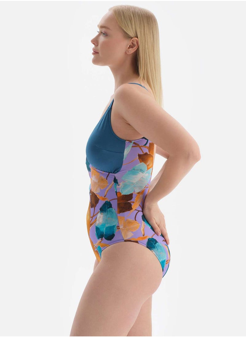dagi - Surplice Neck Printed Swimsuit - Image 1