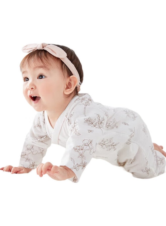 purcotton Double-Layer Gauze Butterfly Onesie, Pure Cotton Newborn Baby Bodysuit, All Seasons, Cloud Playground, 52Cm - Image 2