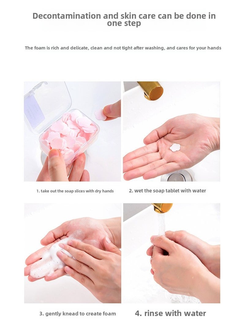 Ucanbe 1000pcs Disposable Soap Sheets, Portable Hand Wash Paper Travel Soap Sheet, Flower Shape Soap for Outdoor, Travel, Camping, Hiking for Daily Use  - Image 3