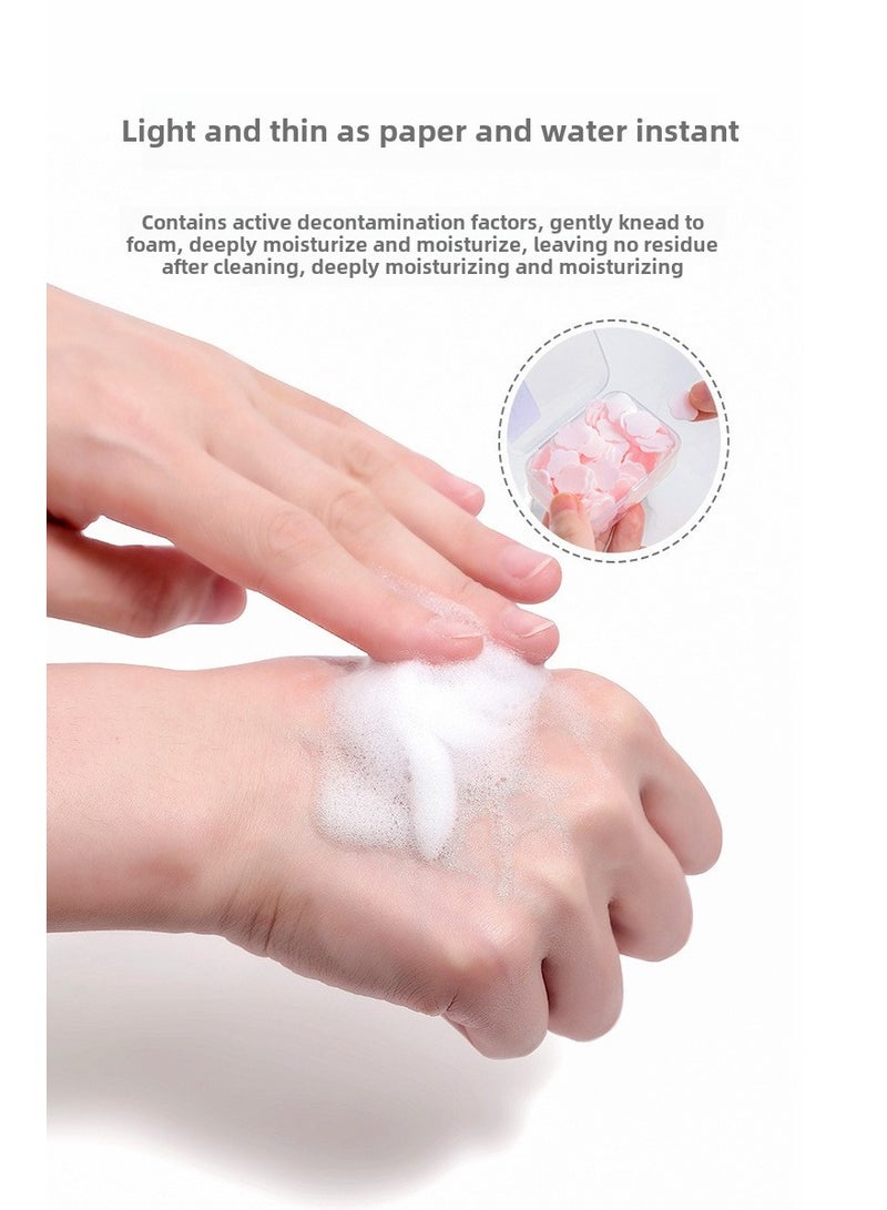 Ucanbe 1000pcs Disposable Soap Sheets, Portable Hand Wash Paper Travel Soap Sheet, Flower Shape Soap for Outdoor, Travel, Camping, Hiking for Daily Use  - Image 4