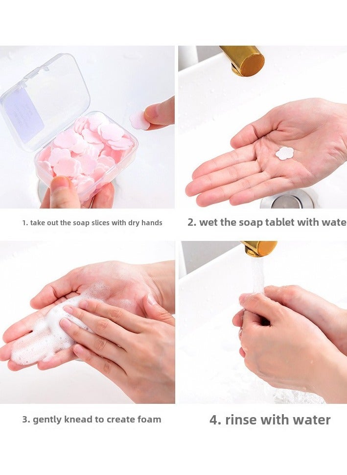 Ucanbe 1000pcs Disposable Soap Sheets, Portable Hand Wash Paper Travel Soap Sheet, Flower Shape Soap for Outdoor, Travel, Camping, Hiking for Daily Use  - Image 5