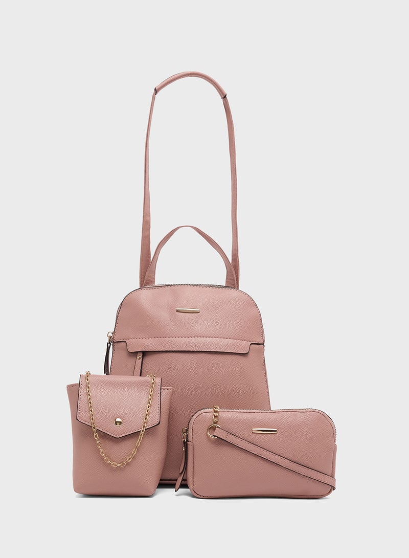 ELLA Three-Piece Set-Backpack, Crossbody & Wallet - Image 1