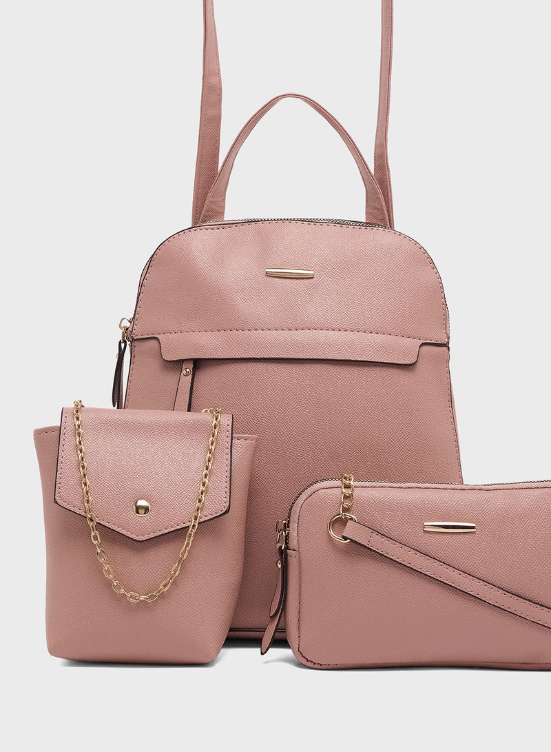 ELLA Three-Piece Set-Backpack, Crossbody & Wallet - Image 5