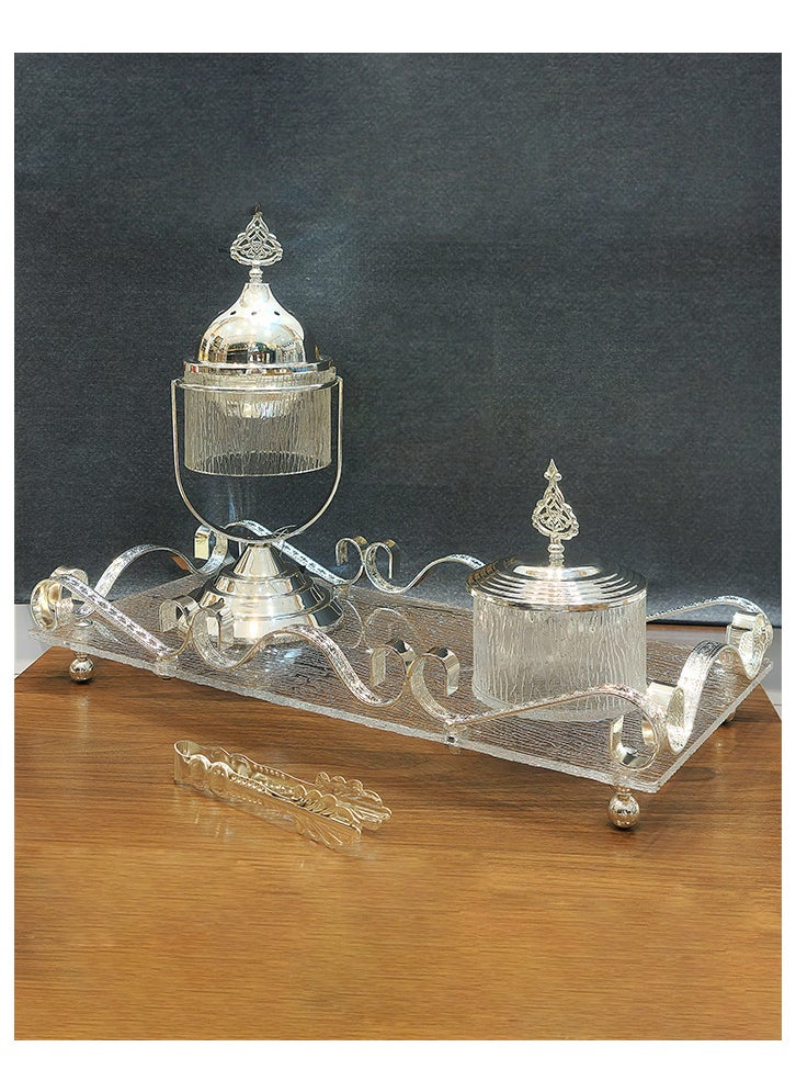 Generic - A luxurious incense burner set, incense box and tray, with a modern and elegant design - Image 1