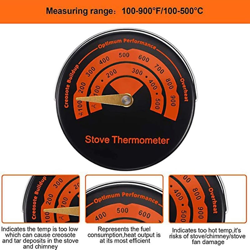 Black Dual Motor Heat Powered Stove Fan 10 Blades Quiet Non Electric Fireplace Fan - Image 5