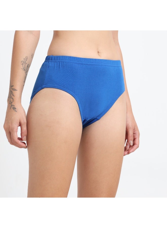DUJE Women’s Lycra Panty IE (Inner Elastic) (1-Piece – Royal Blue) | 95% Cotton 5% Spandex | Stretchable, Breathable, Sweat-Absorbing, Anti-Bacterial & Odour-Free Everyday Comfort Innerwear - Image 4