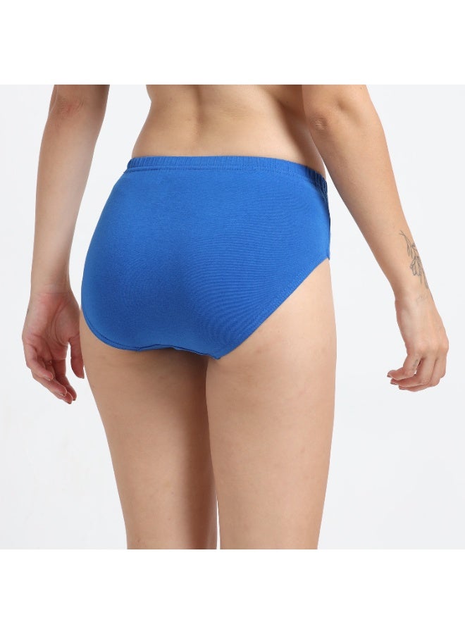DUJE Women’s Lycra Panty IE (Inner Elastic) (1-Piece – Royal Blue) | 95% Cotton 5% Spandex | Stretchable, Breathable, Sweat-Absorbing, Anti-Bacterial & Odour-Free Everyday Comfort Innerwear - Image 5