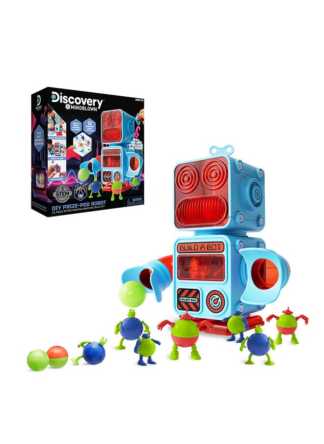 Discovery - Mindblown STEM Toys DIY Prize-Pod 52-Piece Robot Retro Vending Machine Build Kit for 8+ Years - Image 1
