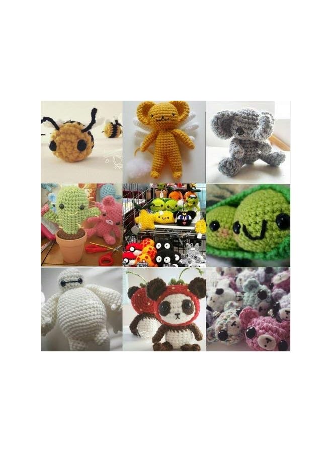 Walfront front 100Pcs Plastic Safety Eyes, Black Doll Eyes with Washer Doll DIY Accessories for Doll, Puppet and Plush Animal 6mm - Image 4