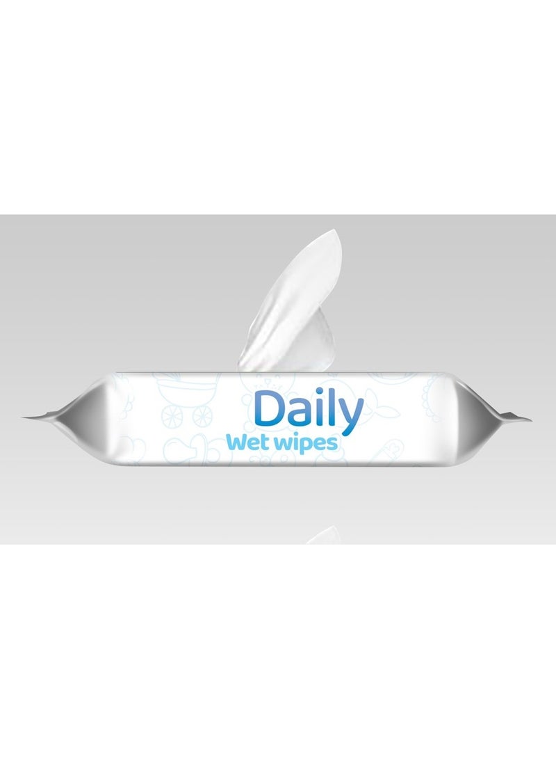 daily Daily wet wipes for babies and adults, alcohol-free, paraben-free, soap-free with Aloe Vera & Vitamin E – by Daily - Image 3