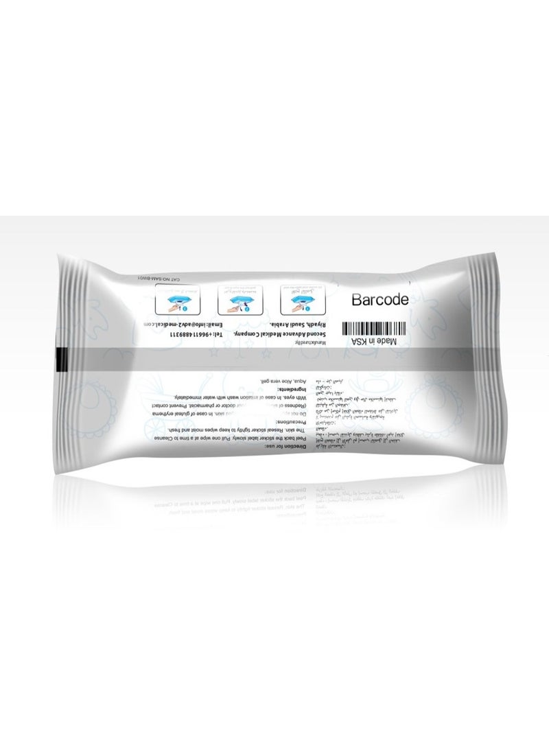 daily Daily wet wipes for babies and adults, alcohol-free, paraben-free, soap-free with Aloe Vera & Vitamin E – by Daily - Image 2