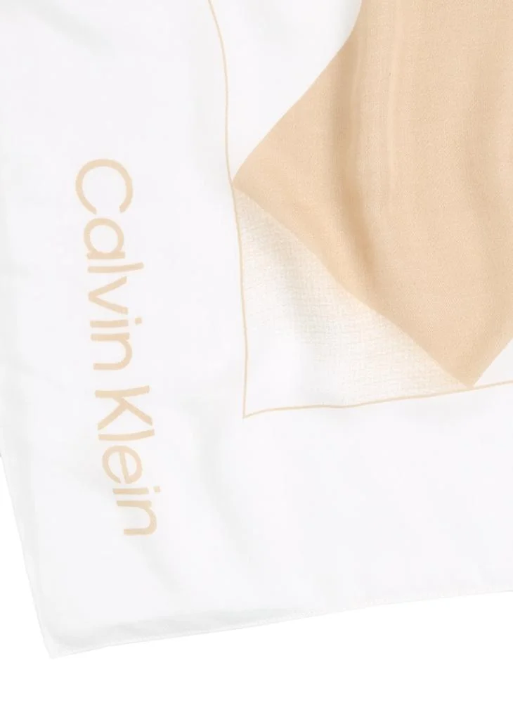 CALVIN KLEIN QUILT PRINT SQUARE SCARF