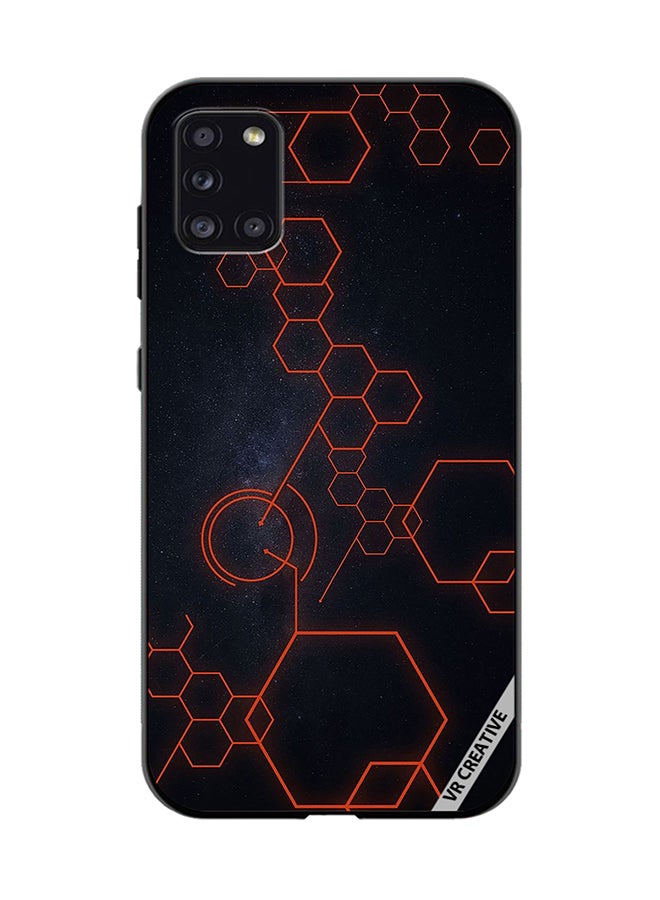 VR CREATIVE Protective Case Cover For Samsung Galaxy A31 Abstract Hexagon Design Multicolour - Image 1