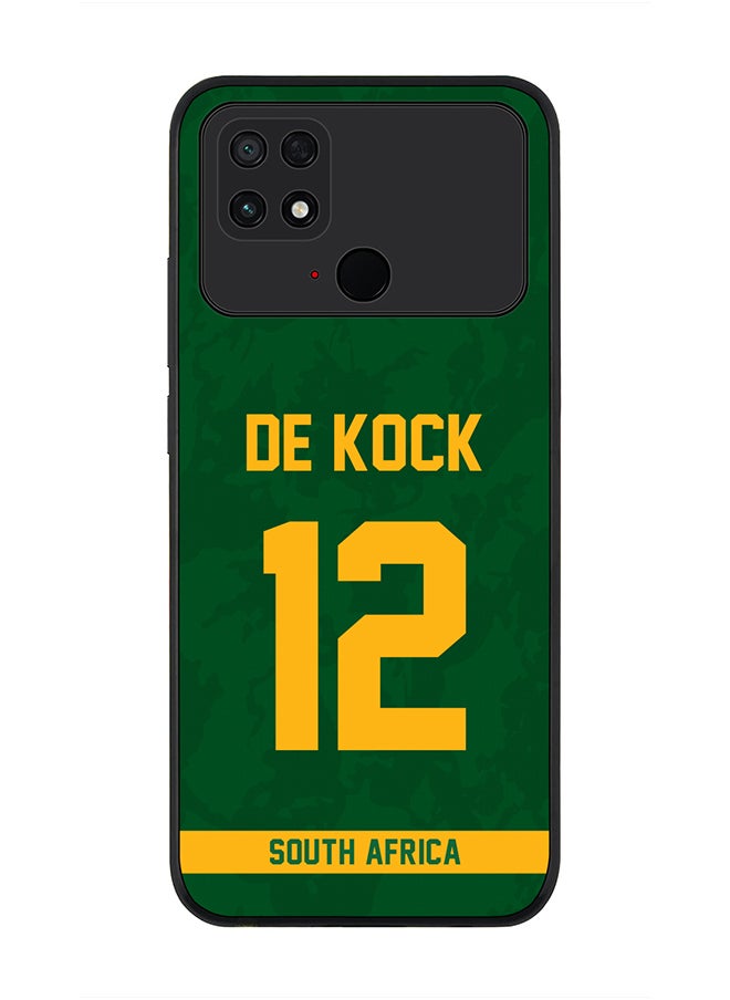 Stylizedd - Rugged Black Edge Case for Xiaomi Poco C40, Slim fit Soft Case Flexible Rubber Edges Thin Cover - Player Name - David Miller, Jersey Number- 10 - Image 1